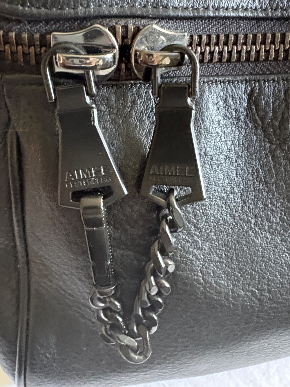 Aimee Kestenberg Black Leather Backpack - Picture 4 of 4